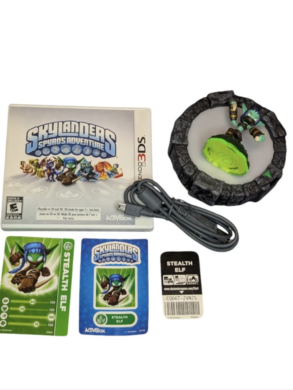 Skylanders Spyro’s Adventure 3DS Game + Portal + Stealth Elf Bundle